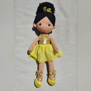 Linzey Adorable 15" Yellow Ballerina Doll Plush Very Clean